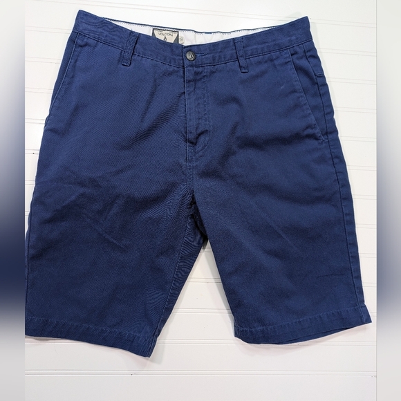 Volcom Dark Blue Woven VMonty Short - Picture 1 of 4